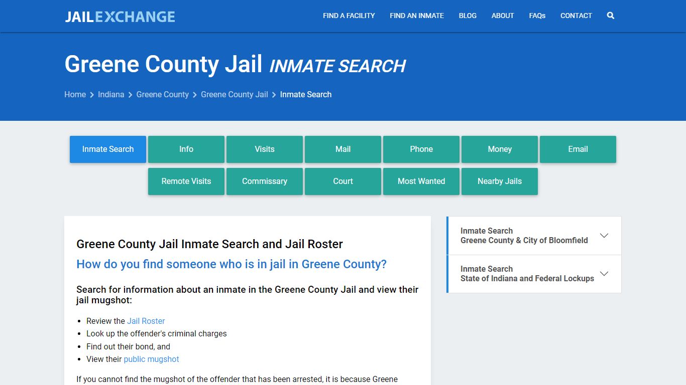Greene County Jail Inmate Search - Jail Exchange