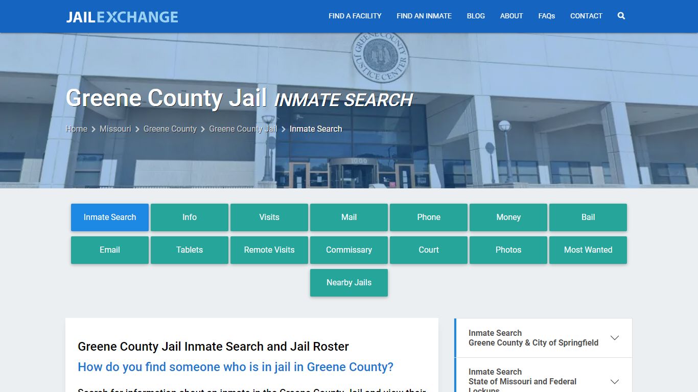 Greene County Jail Inmate Search - Jail Exchange
